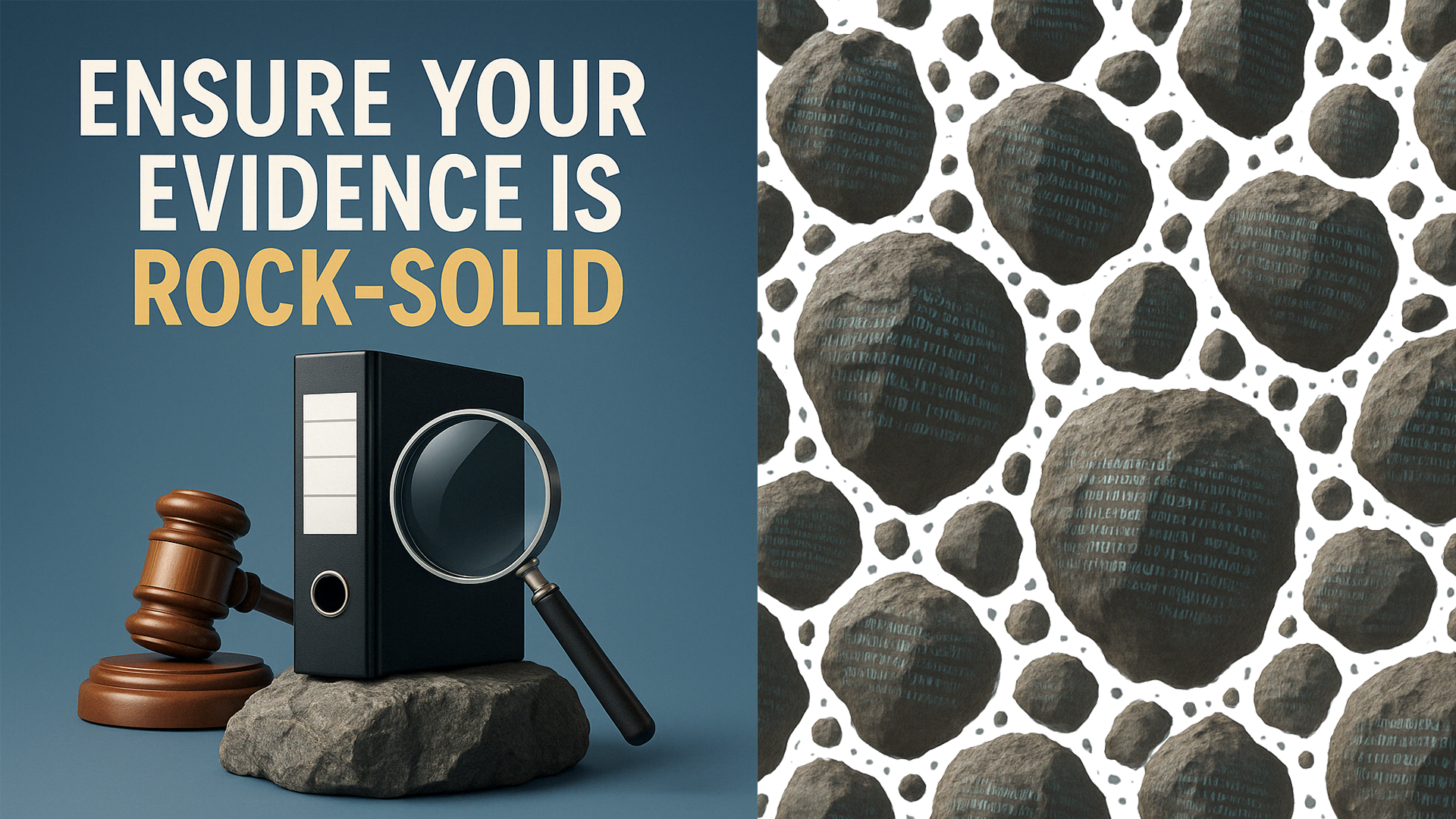 Metaphor of rock layers representing sturdy, defensible digital evidence